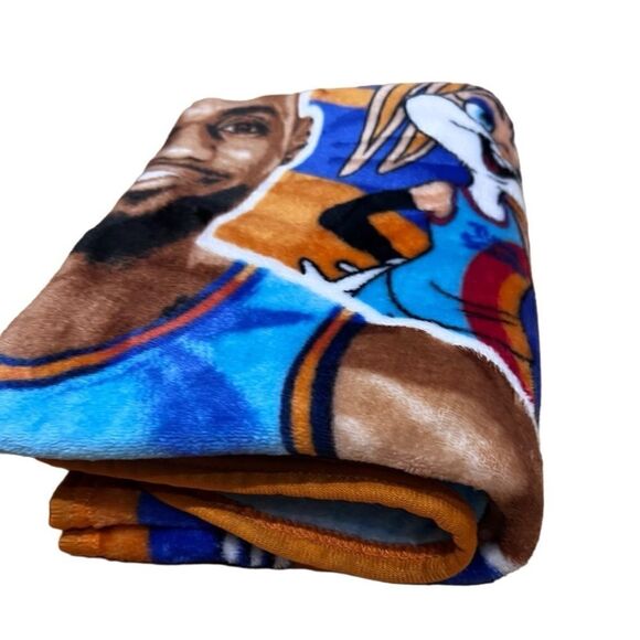 Space jam fleece throw blanket Michael Jordan looney Tunes - Picture 2 of 10